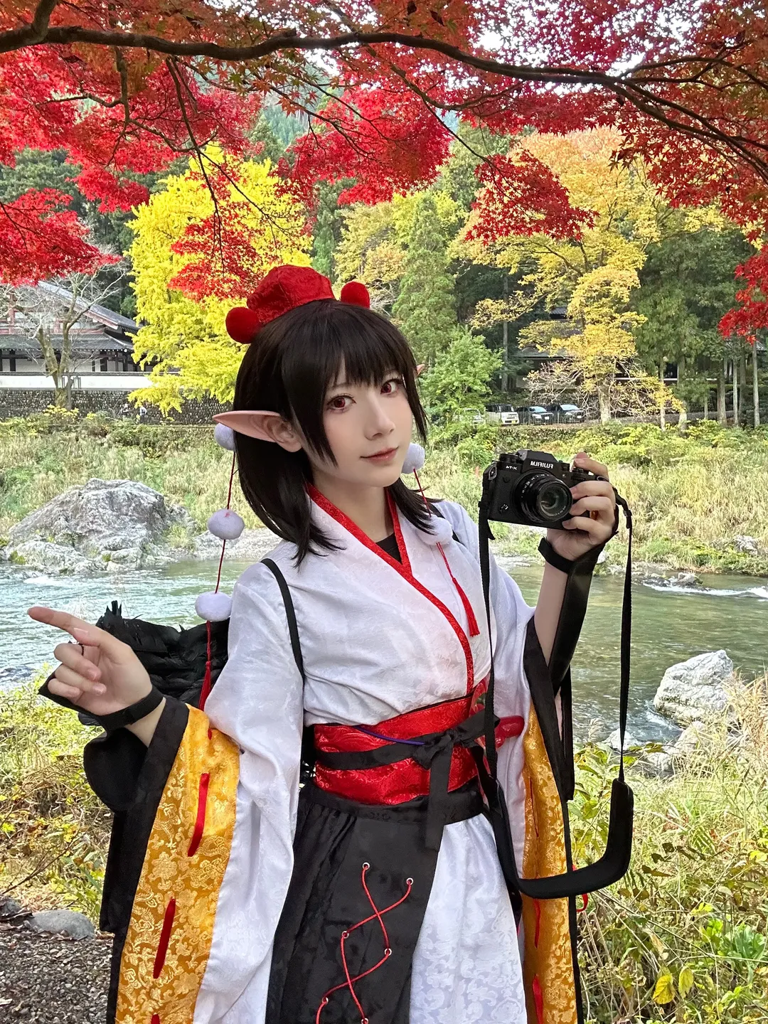 東方Project, 射命丸文 コスプレ, コスプレ撮影, 東方風神録, 紅葉ロケ - 8枚目