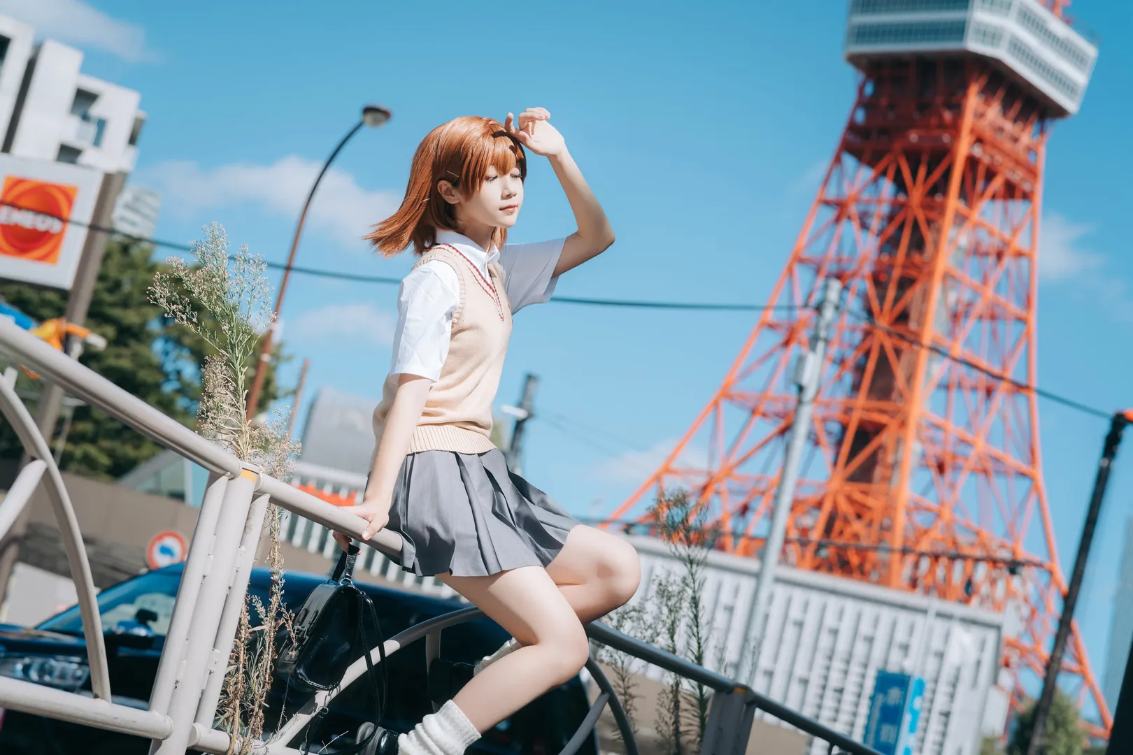 二次元コスプレ, ロケーション撮影, JK制服コーデ, とある科学の超電磁砲, 御坂美琴 コスプレ - 5枚目