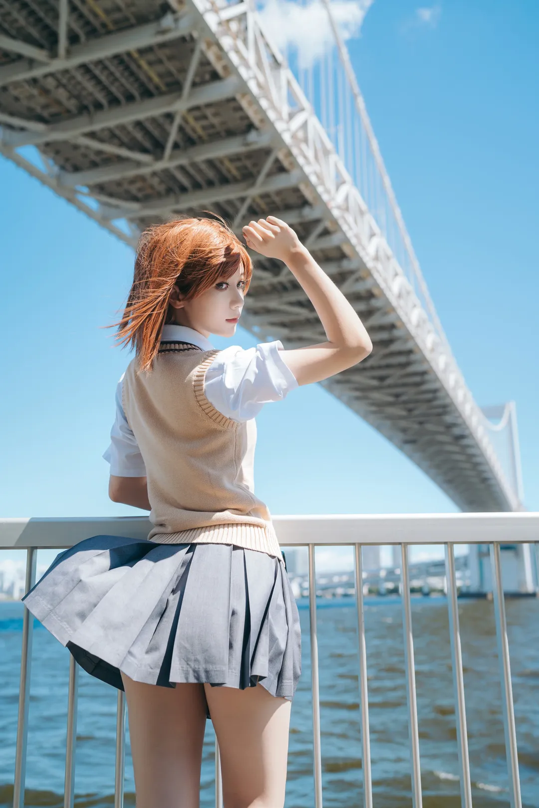 二次元コスプレ, ロケーション撮影, JK制服コーデ, とある科学の超電磁砲, 御坂美琴 コスプレ - 9枚目