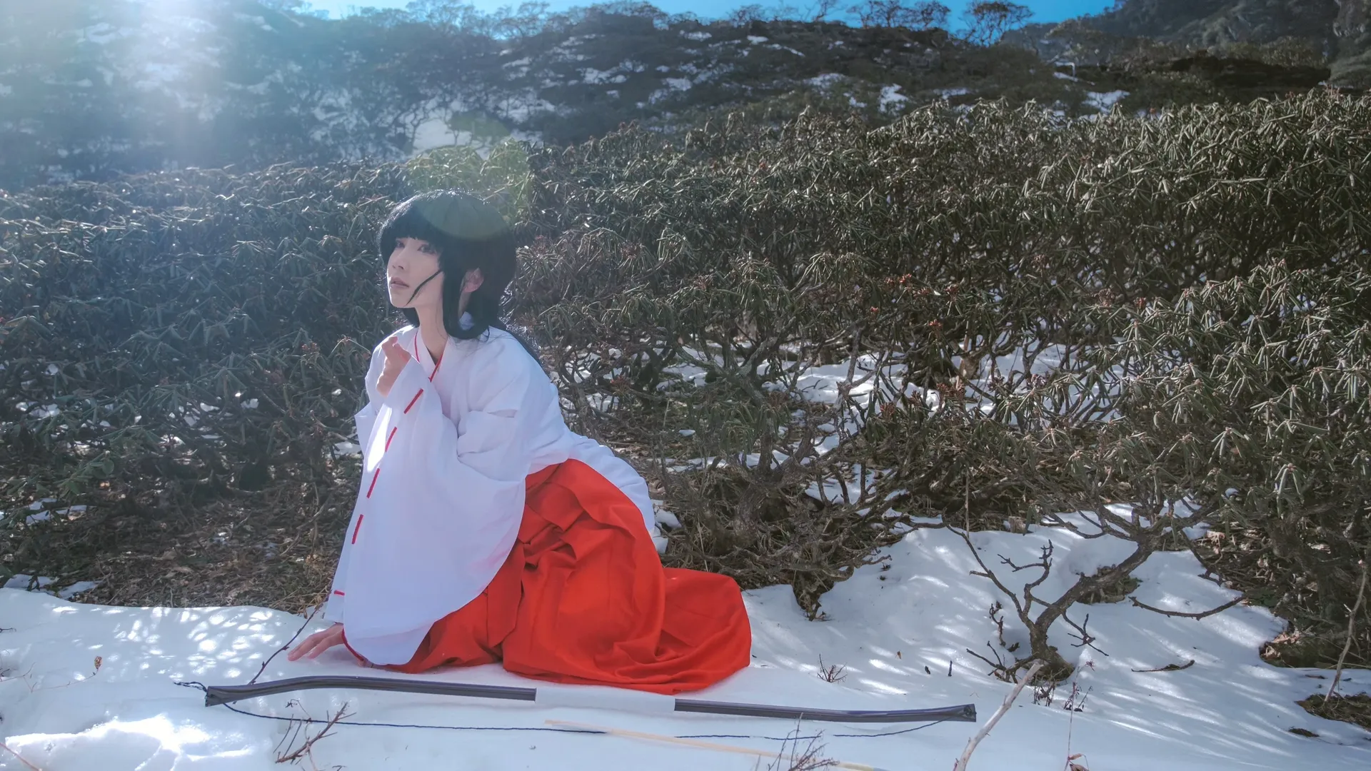 桔梗 コスプレ, 犬夜叉, 雪景色コスプレ, 大理蒼山, 古風な巫女 - 11枚目