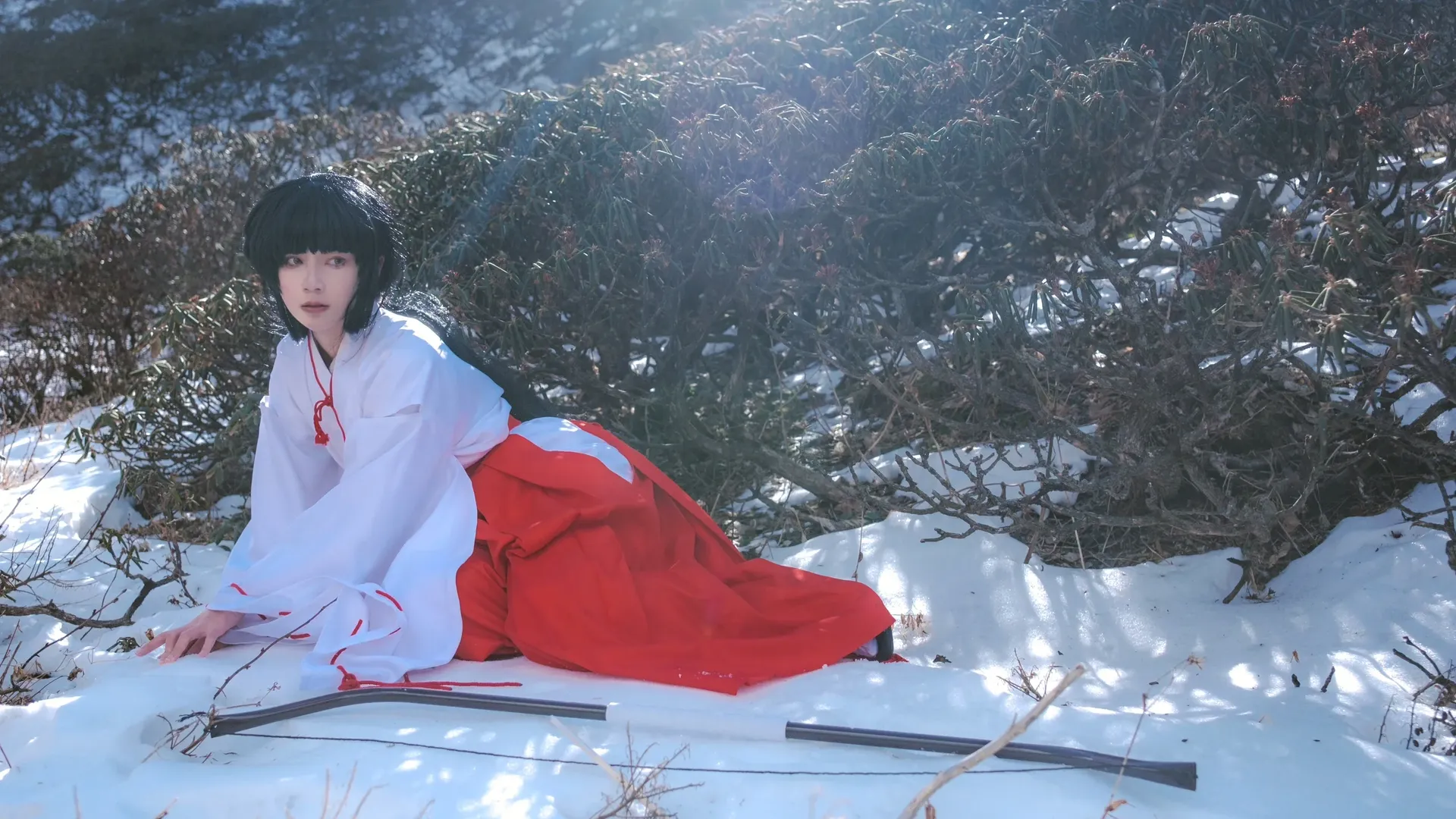 桔梗 コスプレ, 犬夜叉, 雪景色コスプレ, 大理蒼山, 古風な巫女 - 12枚目
