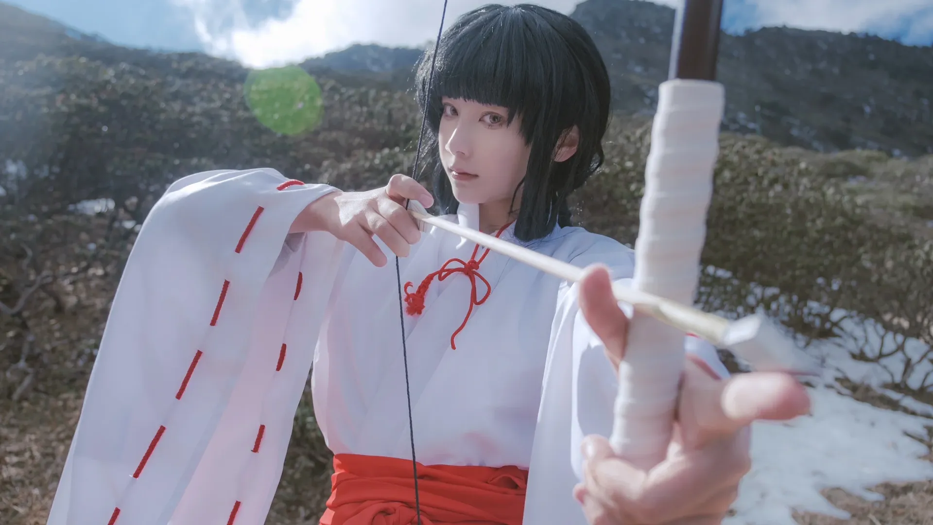 桔梗cos, 犬夜叉, 雪景cos, 大理苍山, 古风巫女