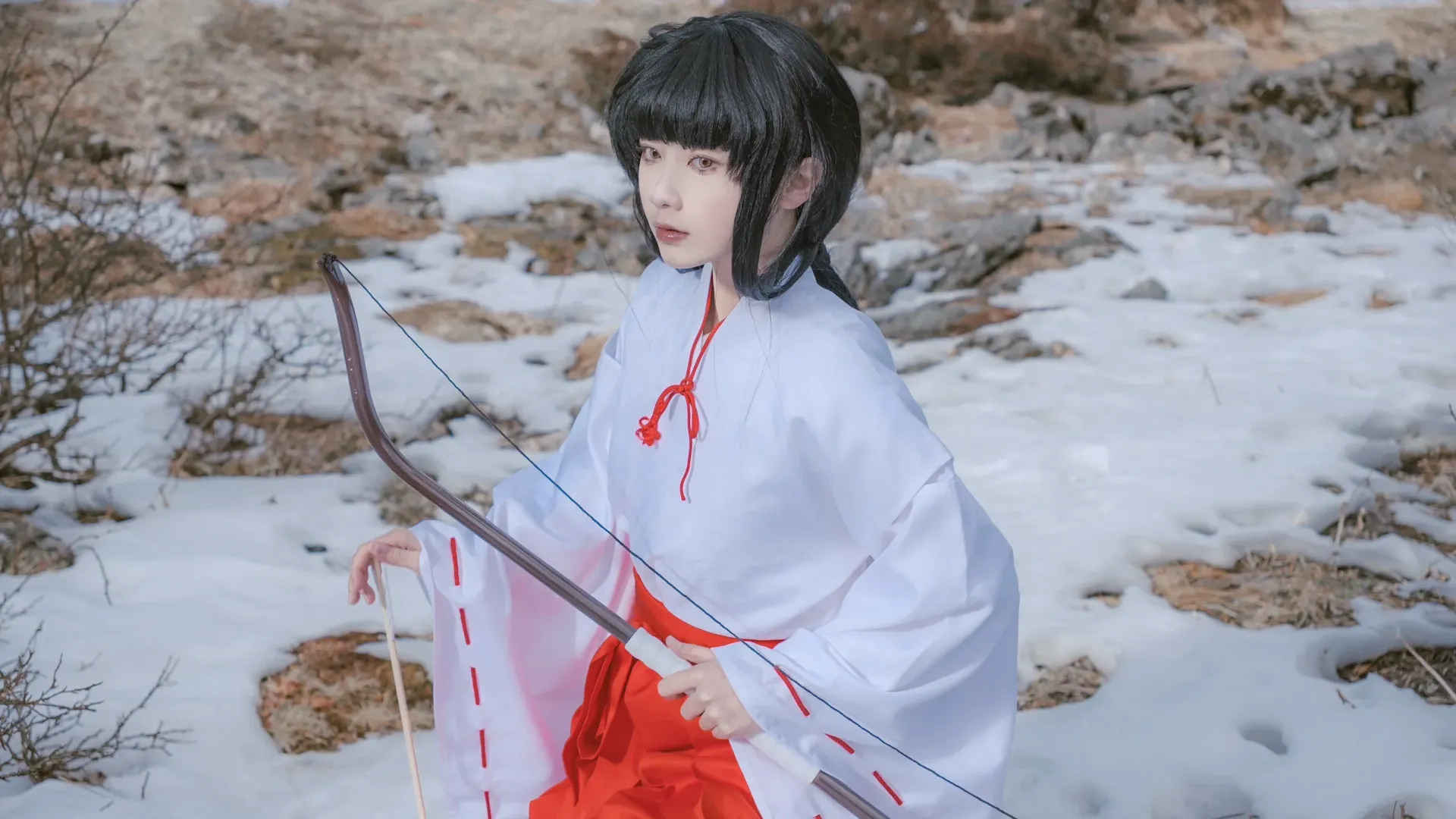 桔梗 コスプレ, 犬夜叉, 雪景色コスプレ, 大理蒼山, 古風な巫女 - 7枚目