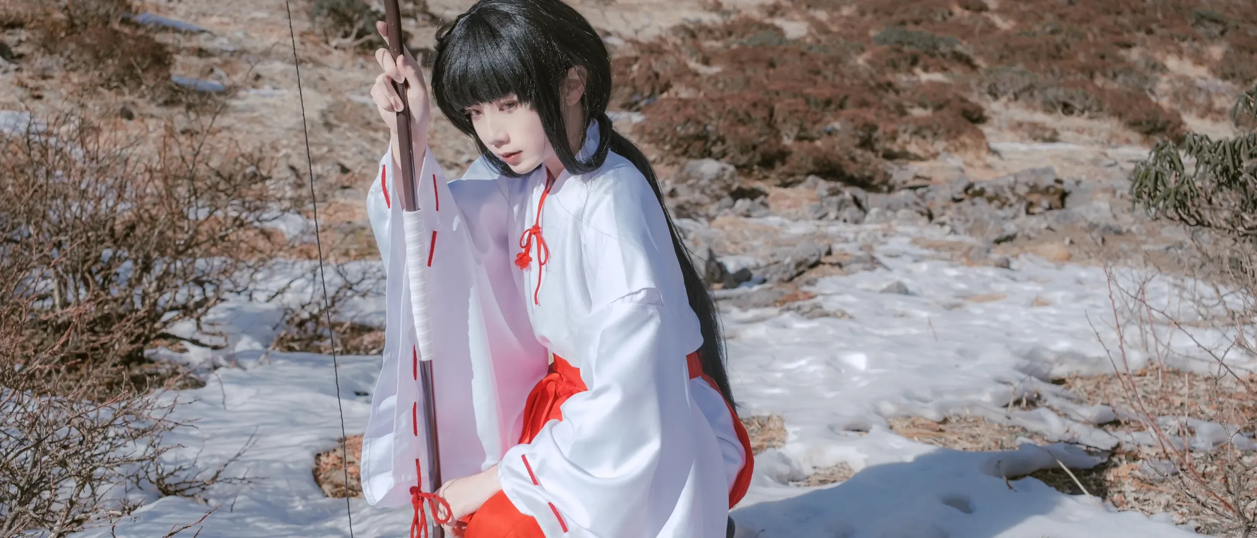 桔梗 コスプレ, 犬夜叉, 雪景色コスプレ, 大理蒼山, 古風な巫女 - 9枚目