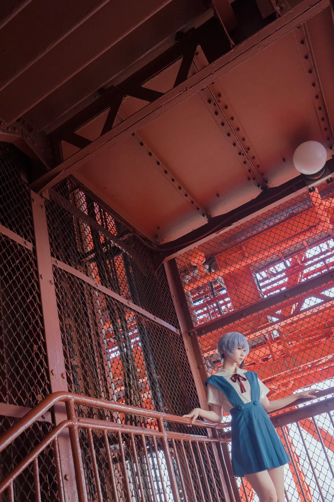 綾波レイコスプレ, 新世紀エヴァンゲリオン, 東京タワー撮影, アニメロケーション撮影, インダストリアルな雰囲気
