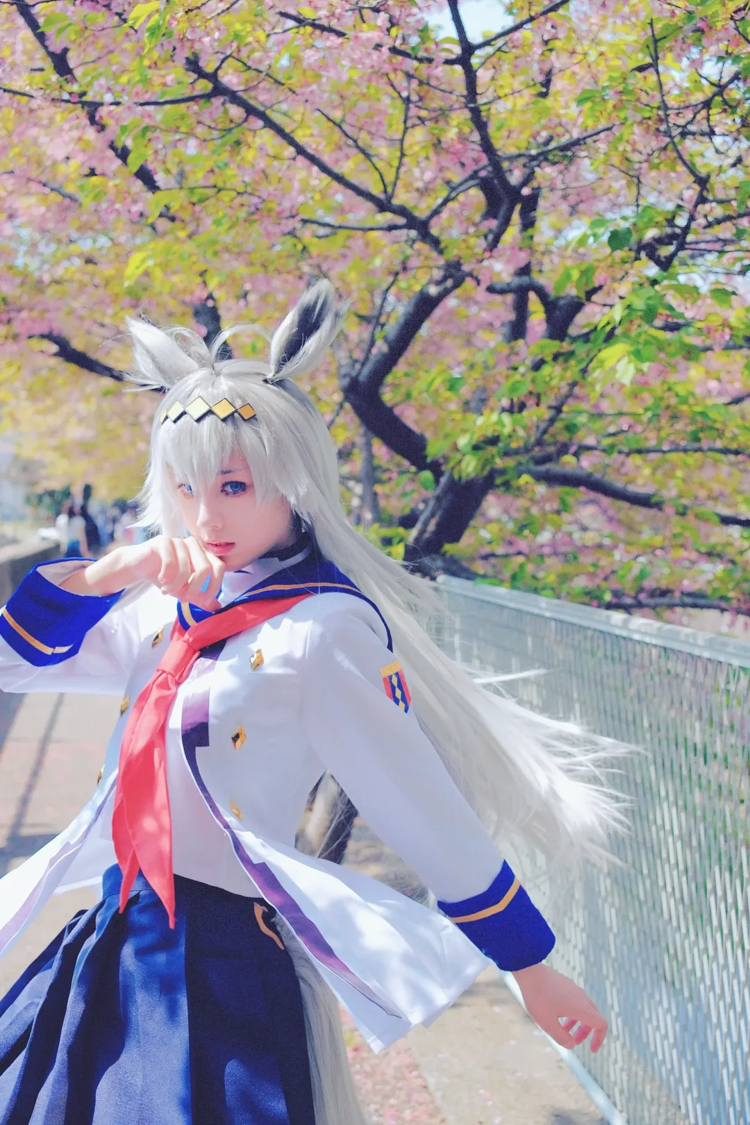 cosplay分享, 二次元穿搭, 赛马娘, 小栗帽cos, 樱花户外