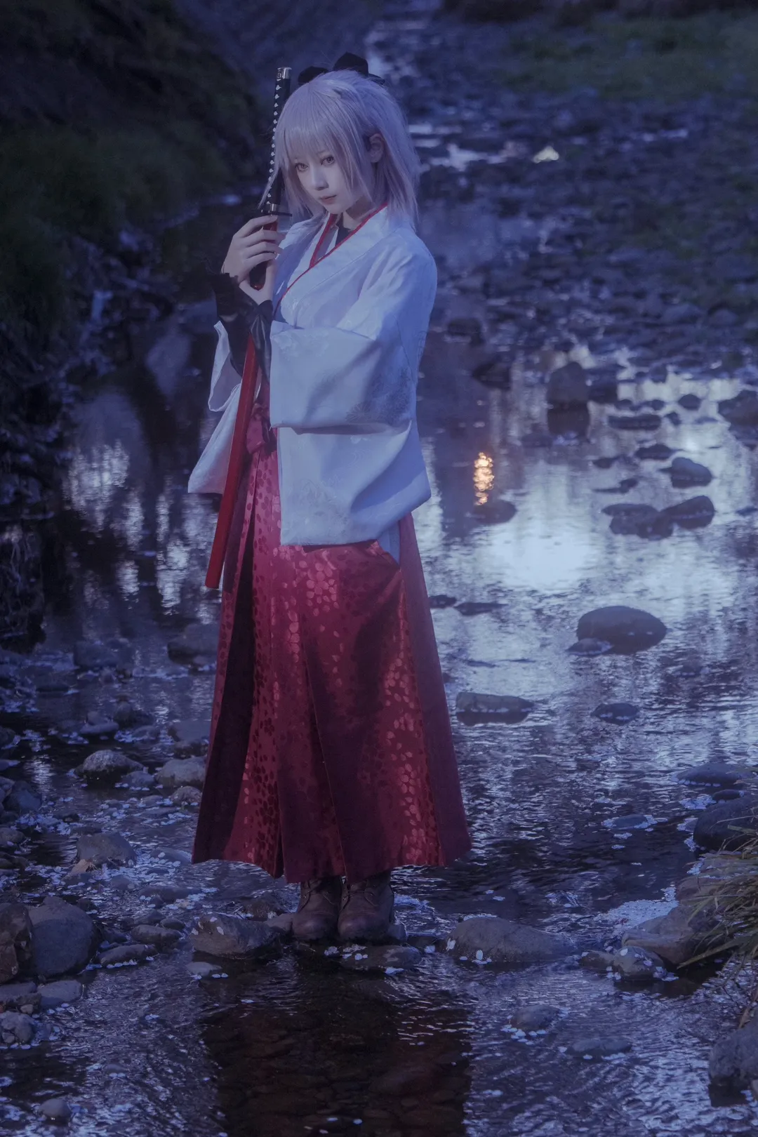 Fate/Grand Order, 和风摄影, 冲田总司cos, 樱吹雪, 物哀 - 第1张