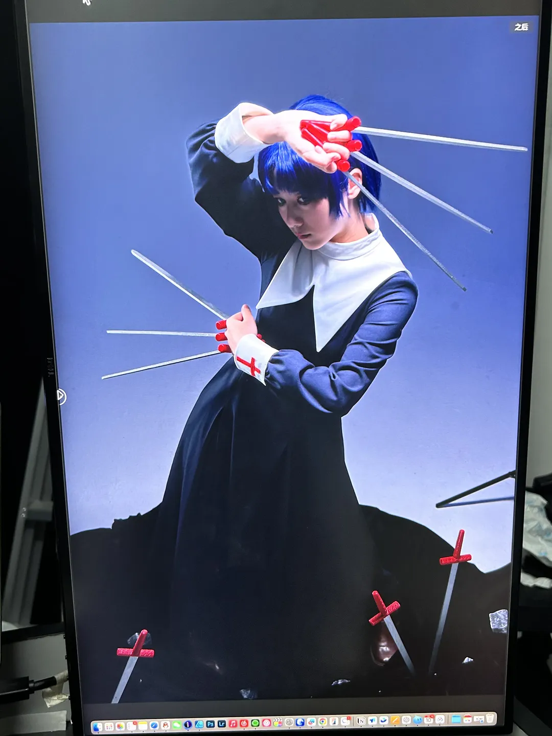 cosplay摄影, 型月, 月姬, 希耶尔cos, 蓝发学姐 - 第10张