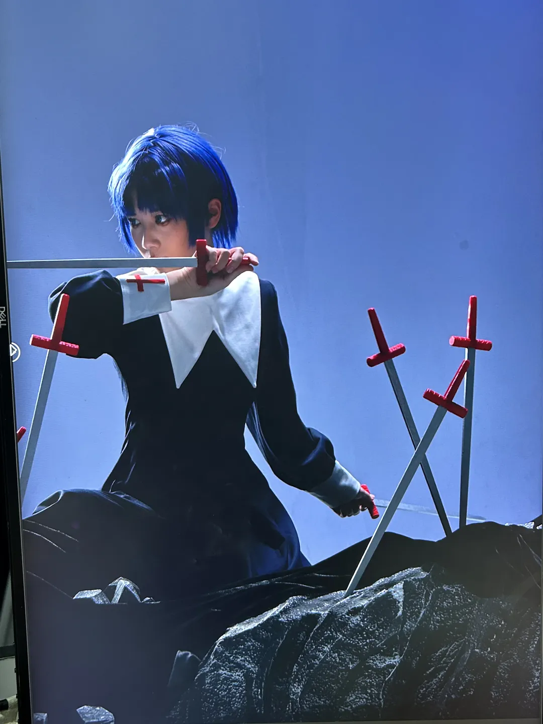 cosplay摄影, 型月, 月姬, 希耶尔cos, 蓝发学姐 - 第11张