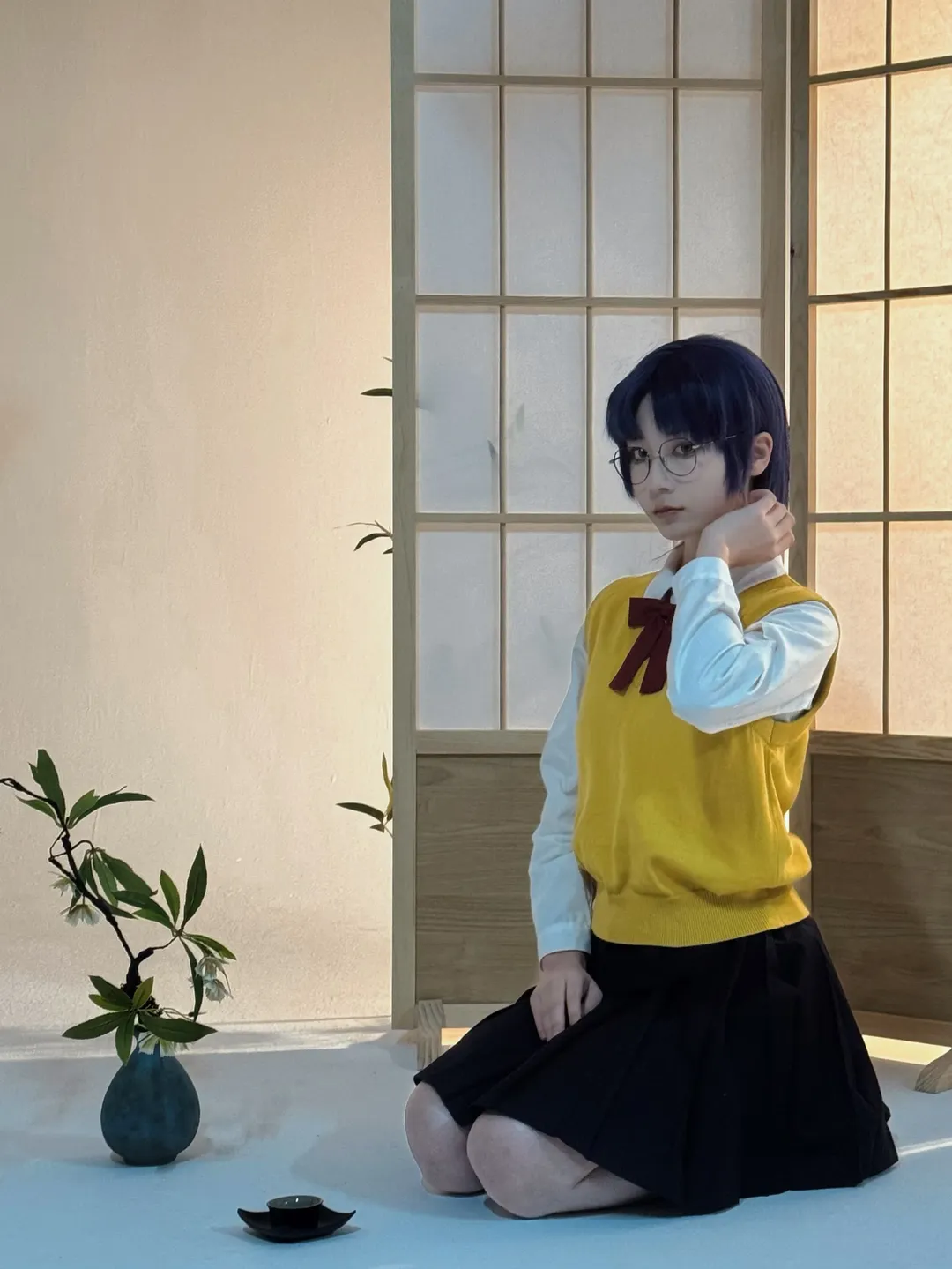 cosplay摄影, 型月, 月姬, 希耶尔cos, 蓝发学姐 - 第4张