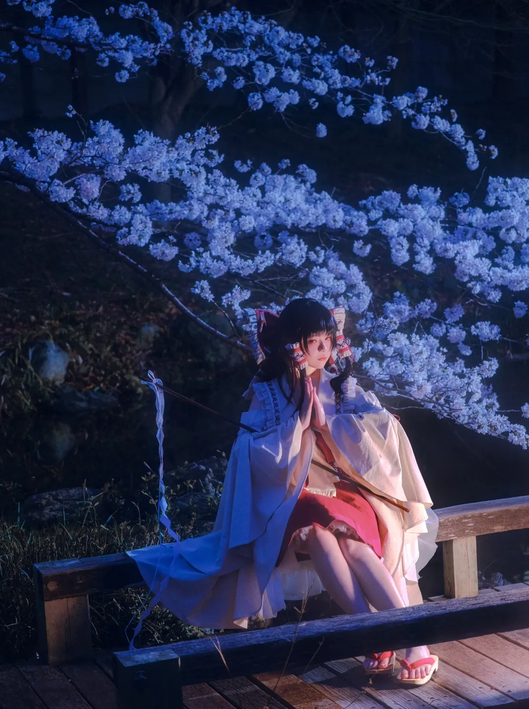 二次元摄影, 氛围感人像, 京都约拍, 关西cos摄影, 夜樱和风 - 第3张