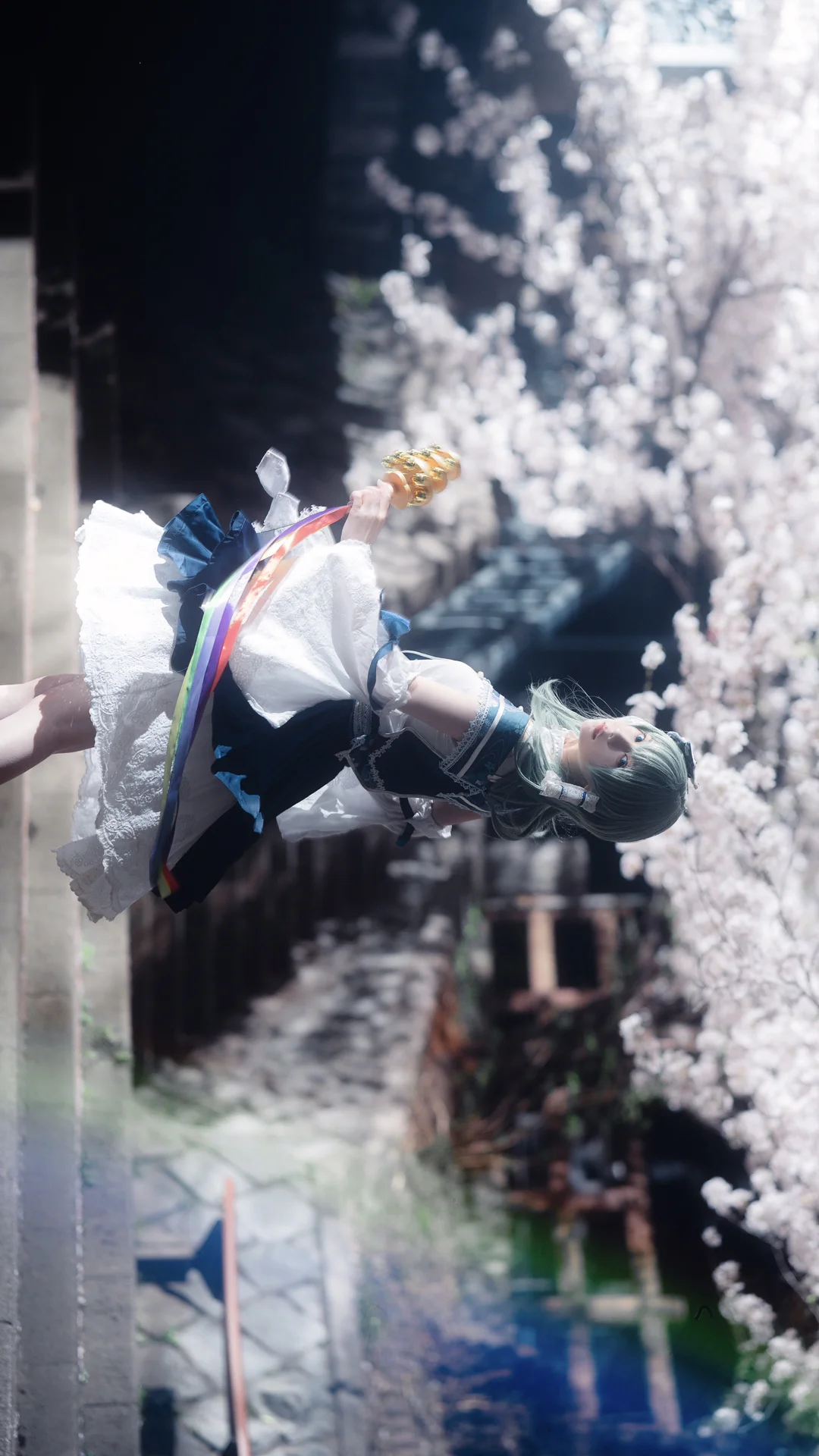 二次元撮影, 東方Project, イベント写真, 東風谷早苗 コスプレ, 夜桜写真 - 9枚目