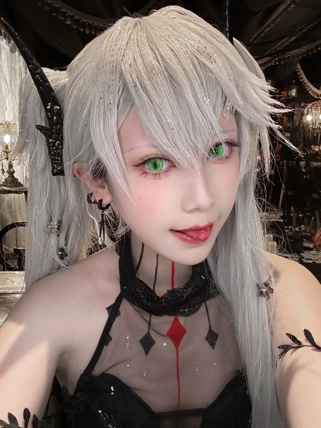 哥特风, FGO, 莉莉丝cos, 十周年, 银发美瞳