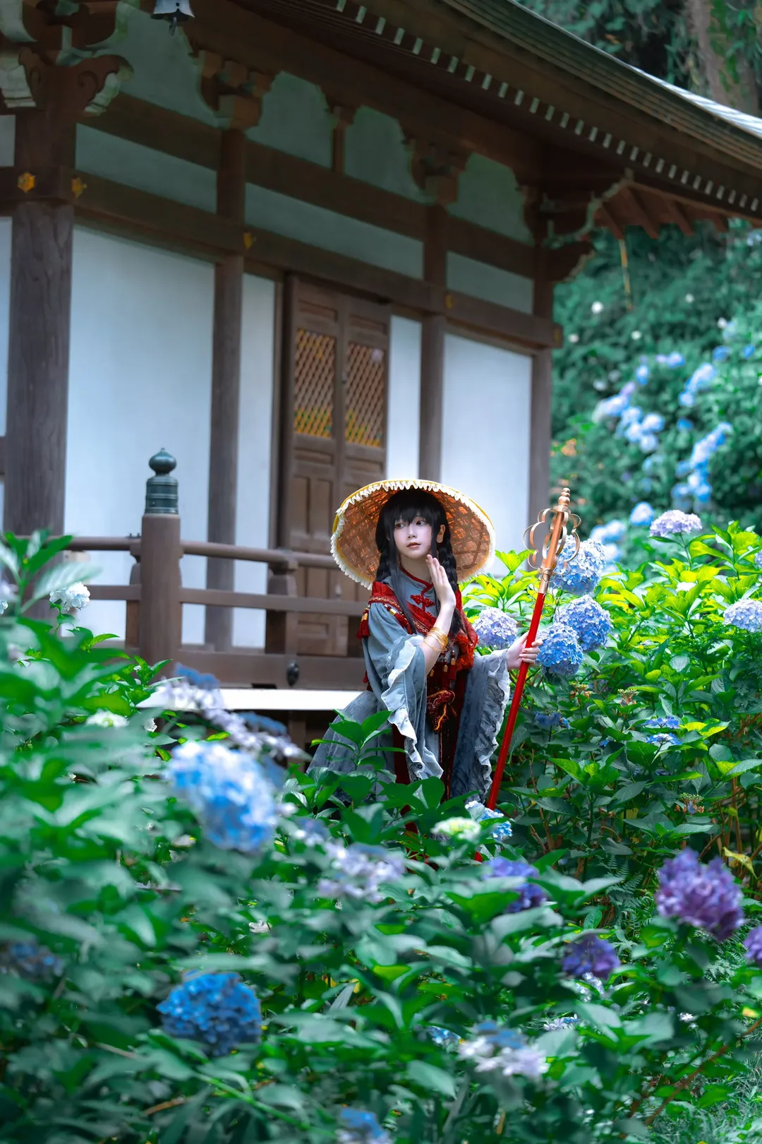 古风摄影, 东方project, cosplay摄影, 矢田寺成美cos, 紫阳花正片 - 第11张