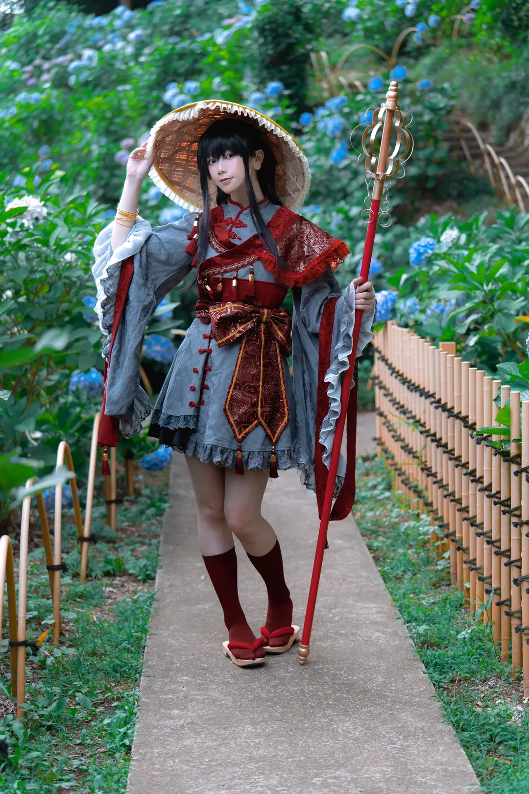 古风摄影, 东方project, cosplay摄影, 矢田寺成美cos, 紫阳花正片 - 第13张