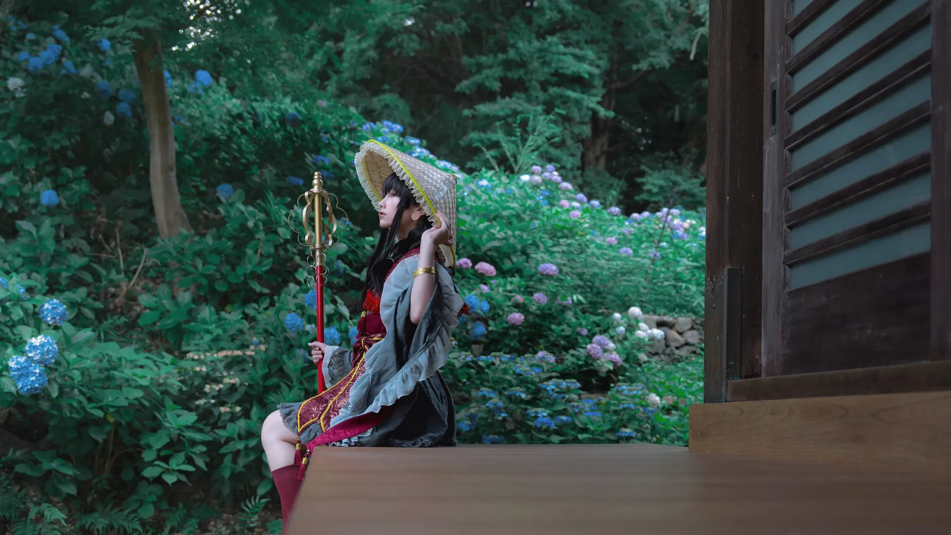 古风摄影, 东方project, cosplay摄影, 矢田寺成美cos, 紫阳花正片 - 第7张
