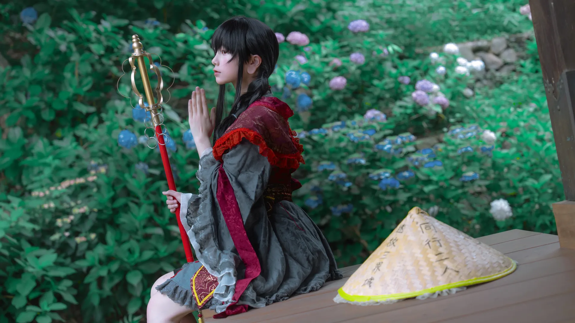 古风摄影, 东方project, cosplay摄影, 矢田寺成美cos, 紫阳花正片 - 第8张