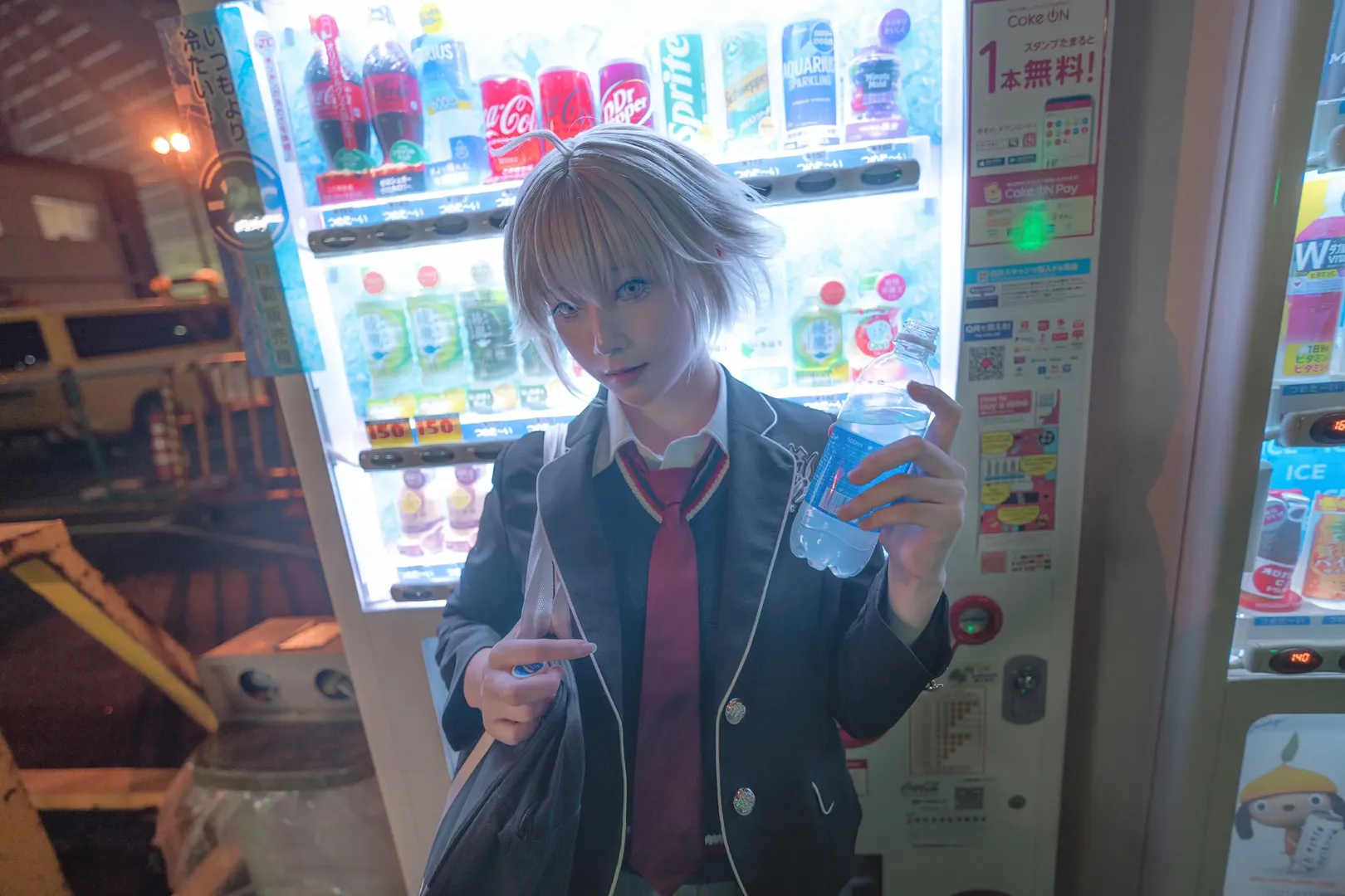 Fate/Grand Order, JK制服, cosplay摄影, 黑贞cos, 都市夜景 - 第14张