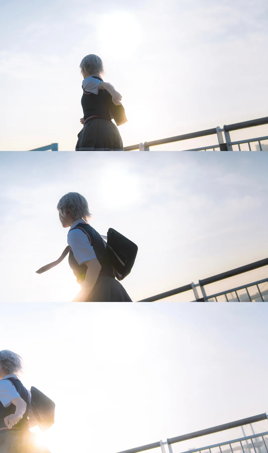 Fate/Grand Order, JK制服, cosplay摄影, 黑贞cos, 都市夜景 - 第18张