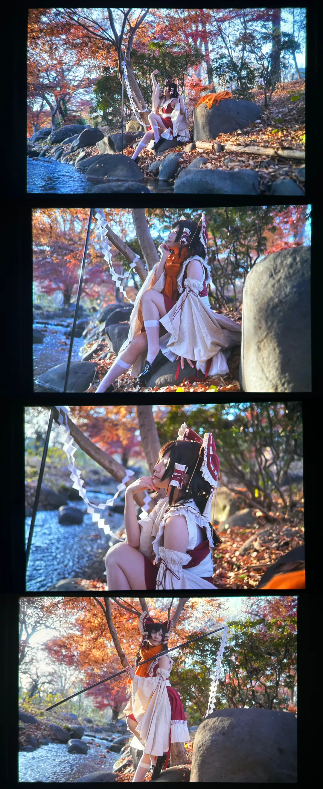 角色扮演, 博麗靈夢cos, 東方project, 紅葉攝影, 秋日戶外 - 第5張