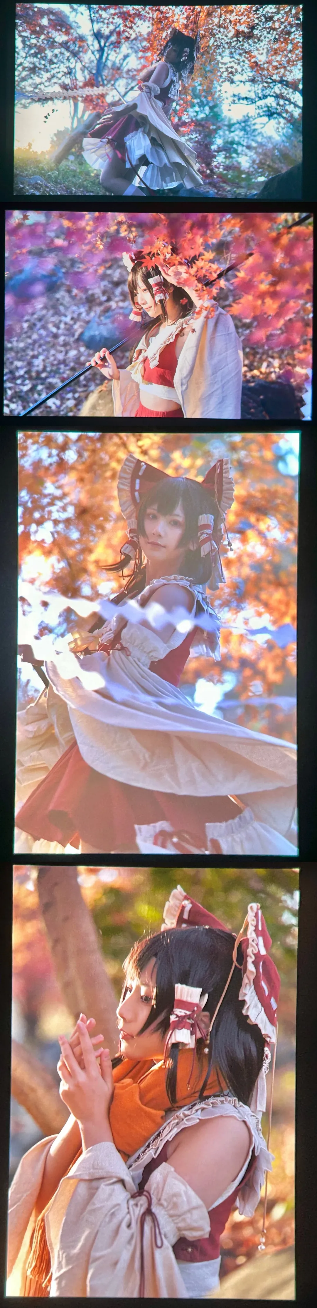 角色扮演, 博麗靈夢cos, 東方project, 紅葉攝影, 秋日戶外 - 第7張