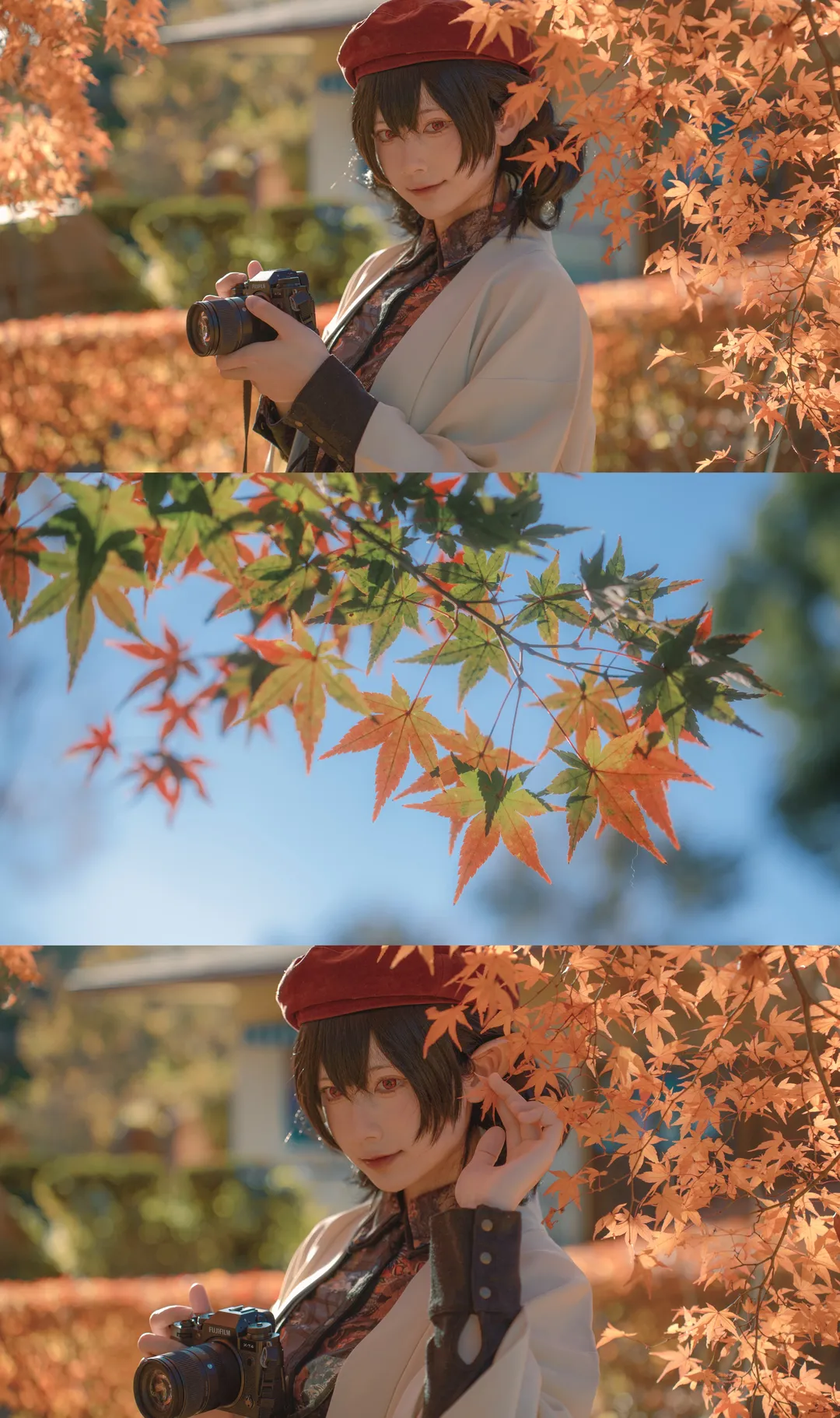 东方Project, 氛围感写真, 射命丸文cos, cosplay摄影, 秋日外景 - 第2张