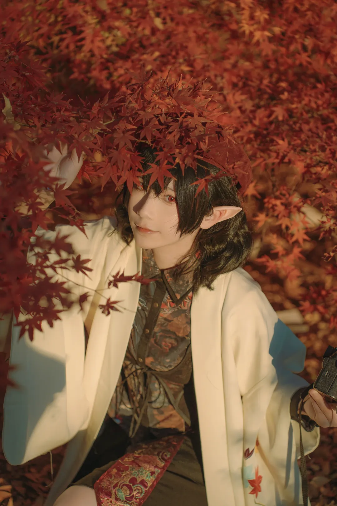 东方Project, 氛围感写真, 射命丸文cos, cosplay摄影, 秋日外景 - 第8张