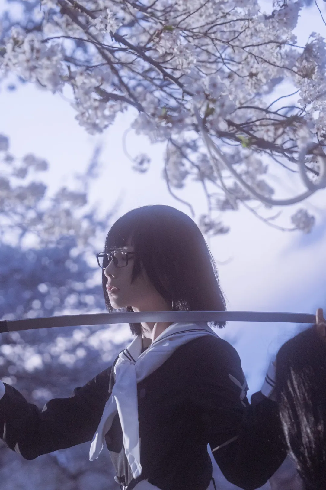 Fate/Grand Order, cosplay摄影, 樱花写真, 黑姬cos, 武士刀少女 - 第3张