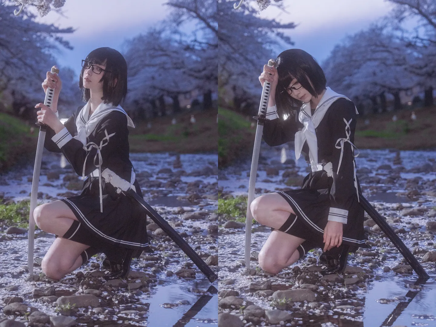 Fate/Grand Order, cosplay摄影, 樱花写真, 黑姬cos, 武士刀少女