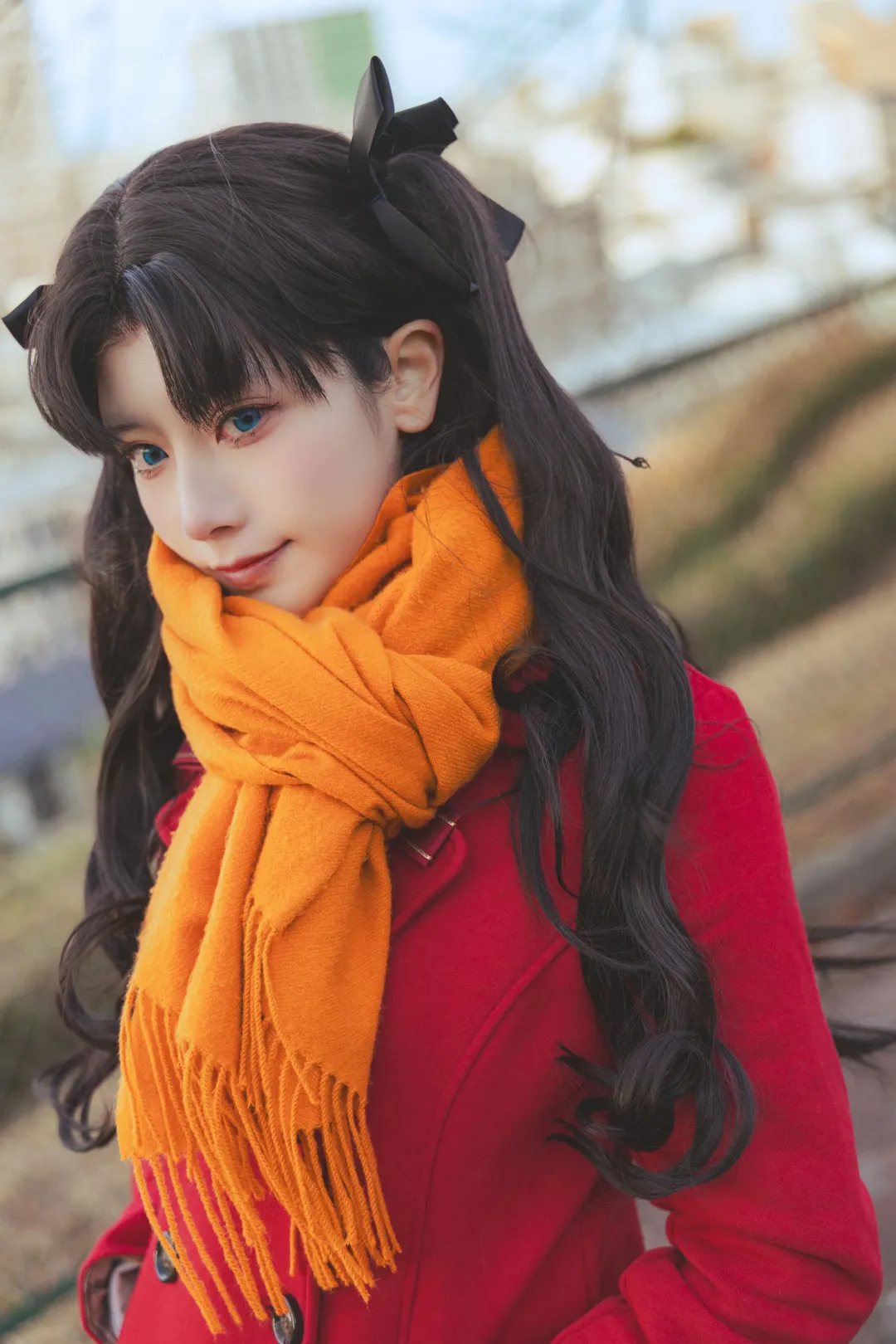 远坂凛cos, cosplay摄影, fate, 二次元日常, 冬日街拍 - 第1张