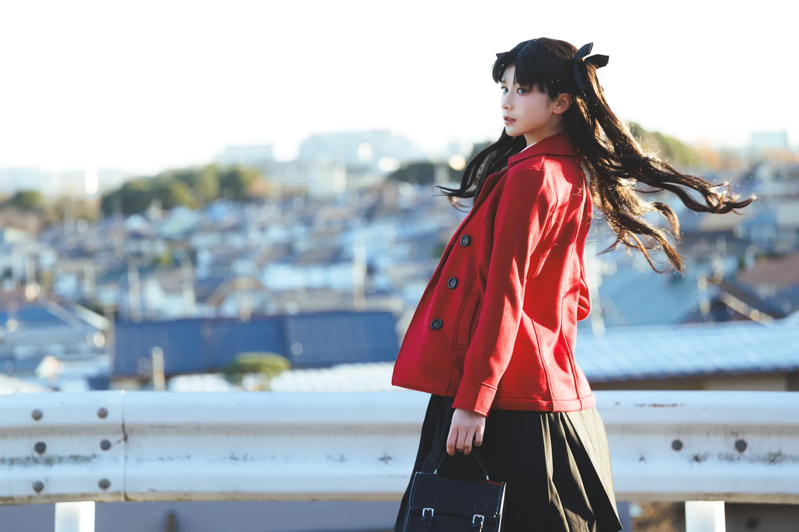 远坂凛cos, cosplay摄影, fate, 二次元日常, 冬日街拍 - 第10张