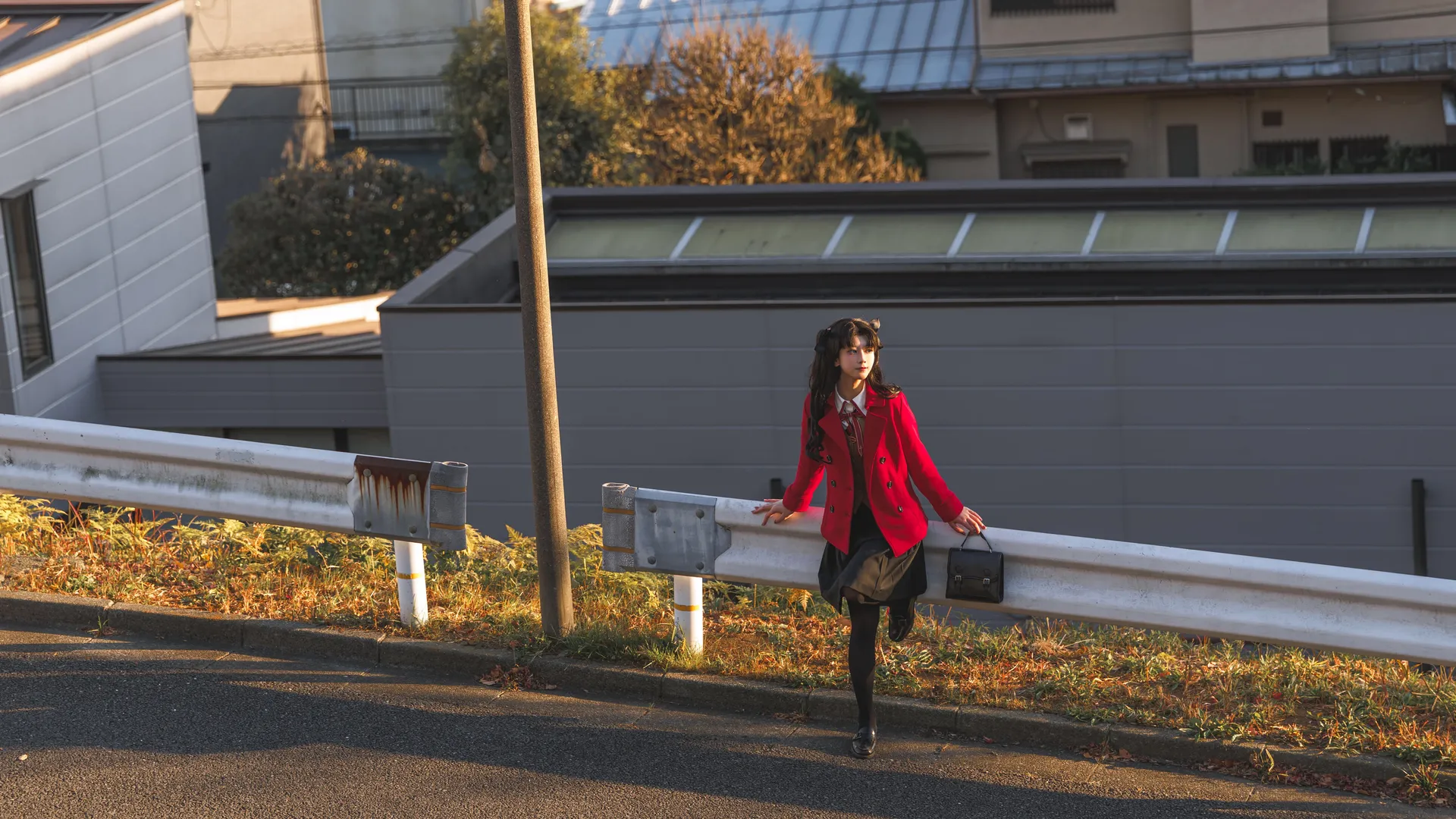 远坂凛cos, cosplay摄影, fate, 二次元日常, 冬日街拍 - 第11张