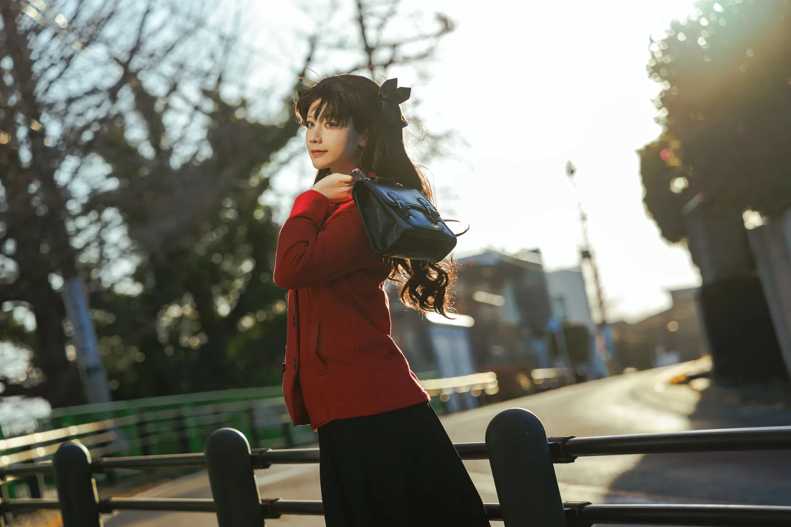 远坂凛cos, cosplay摄影, fate, 二次元日常, 冬日街拍 - 第13张