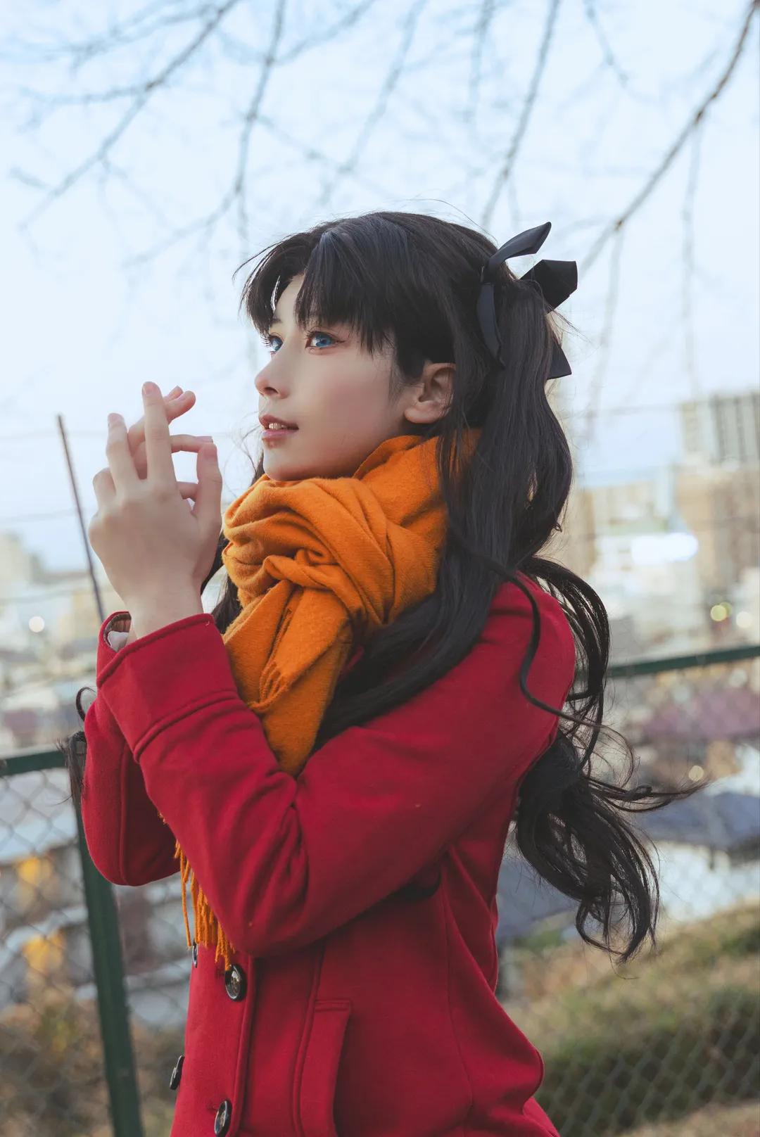 远坂凛cos, cosplay摄影, fate, 二次元日常, 冬日街拍 - 第2张