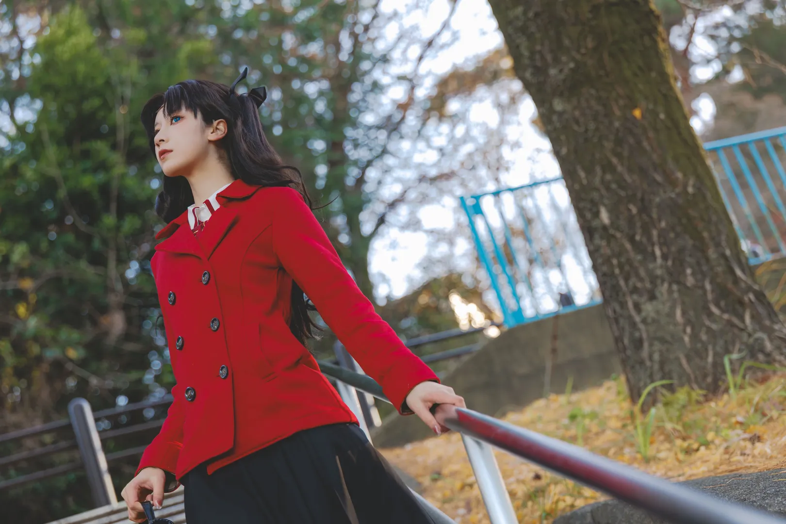 远坂凛cos, cosplay摄影, fate, 二次元日常, 冬日街拍 - 第8张