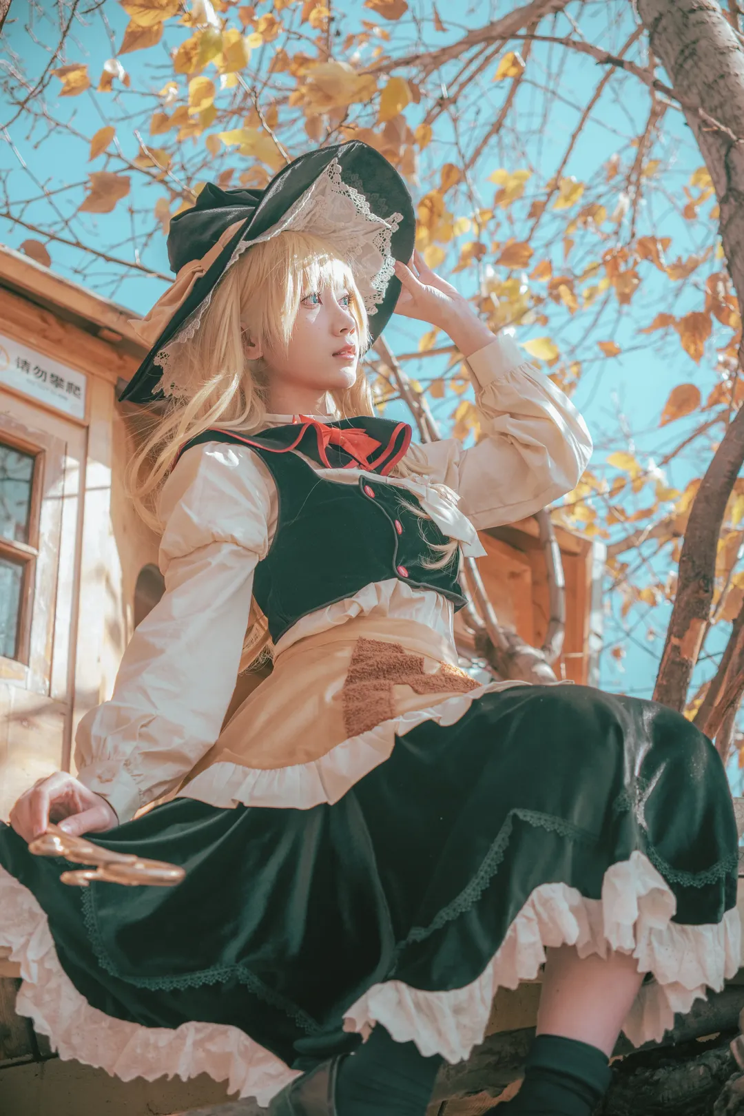 東方project, 霧雨魔理沙cos, 麗江荒野之國, 秋日攝影, 復古風cosplay