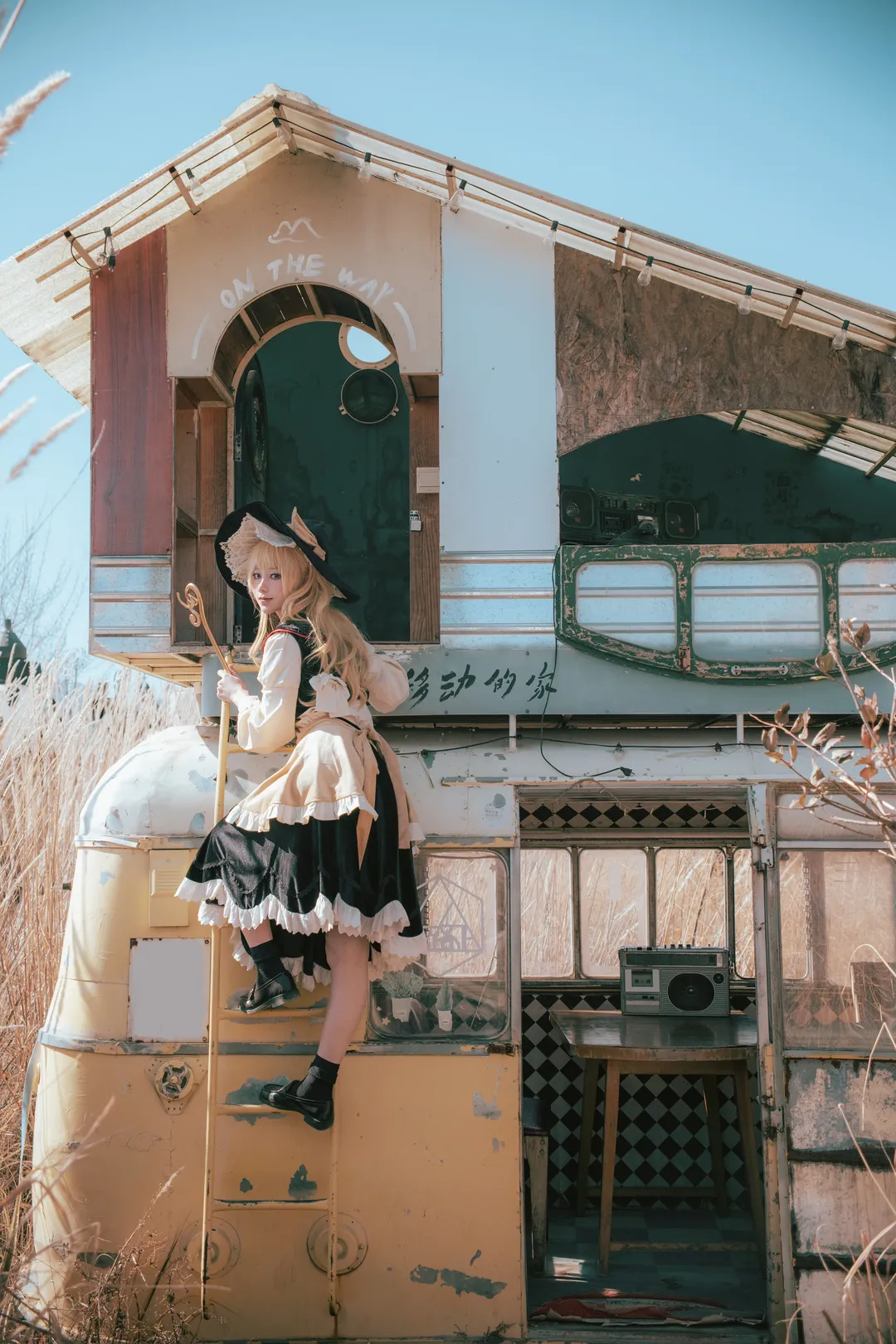東方project, 霧雨魔理沙cos, 麗江荒野之國, 秋日攝影, 復古風cosplay - 第2張