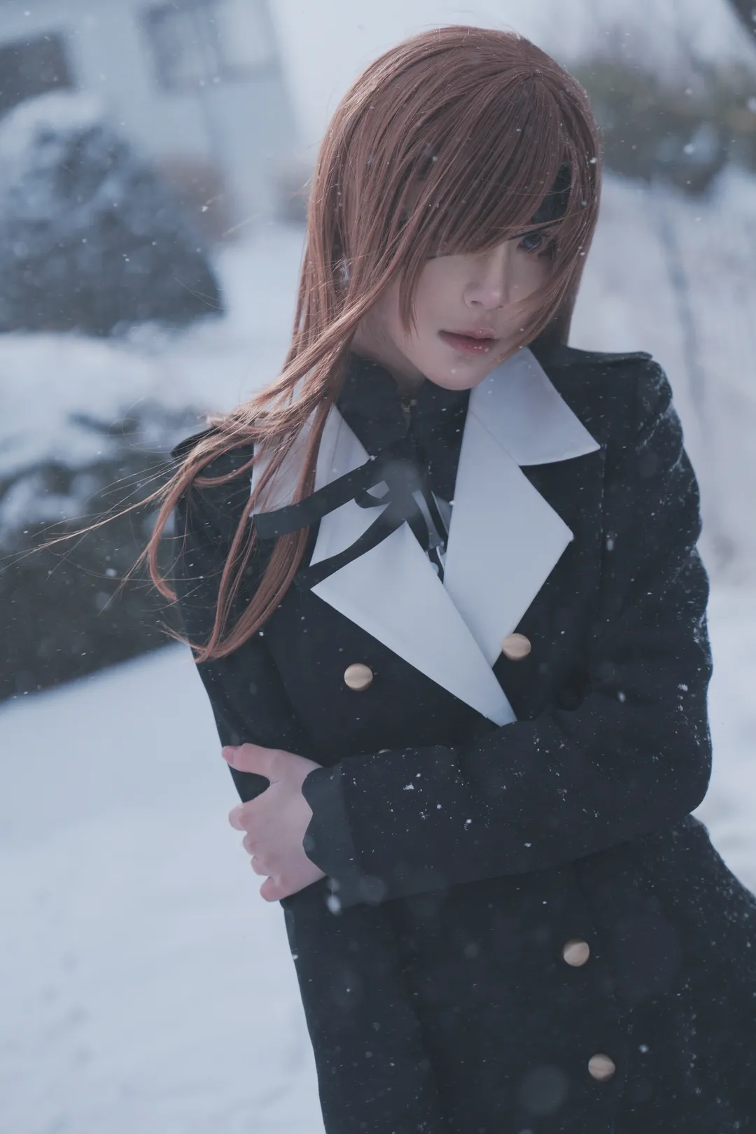 アウトドア撮影, Fate/Grand Order, コスプレ衣装コーデ, 雪景色コスプレ, オフェリア コスプレ