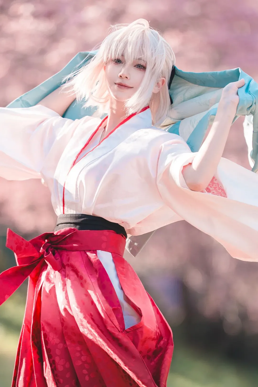 樱花, FGO, 冲田总司cos, cosplay摄影, 和风cosplay
