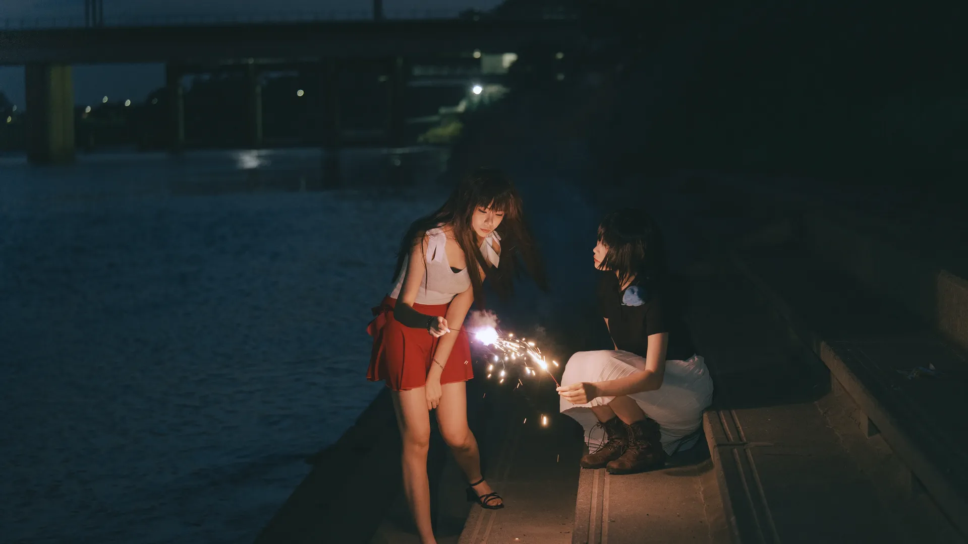 二次元撮影, 雰囲気のある写真, 夜景ポートレート撮影, ブルーアワーコスプレ, 雪景色コスプレ - 10枚目