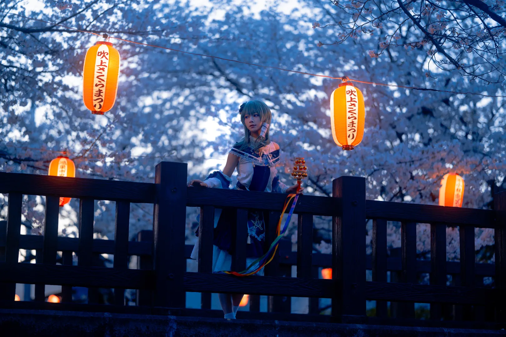 二次元撮影, 雰囲気のある写真, 夜景ポートレート撮影, ブルーアワーコスプレ, 雪景色コスプレ - 6枚目