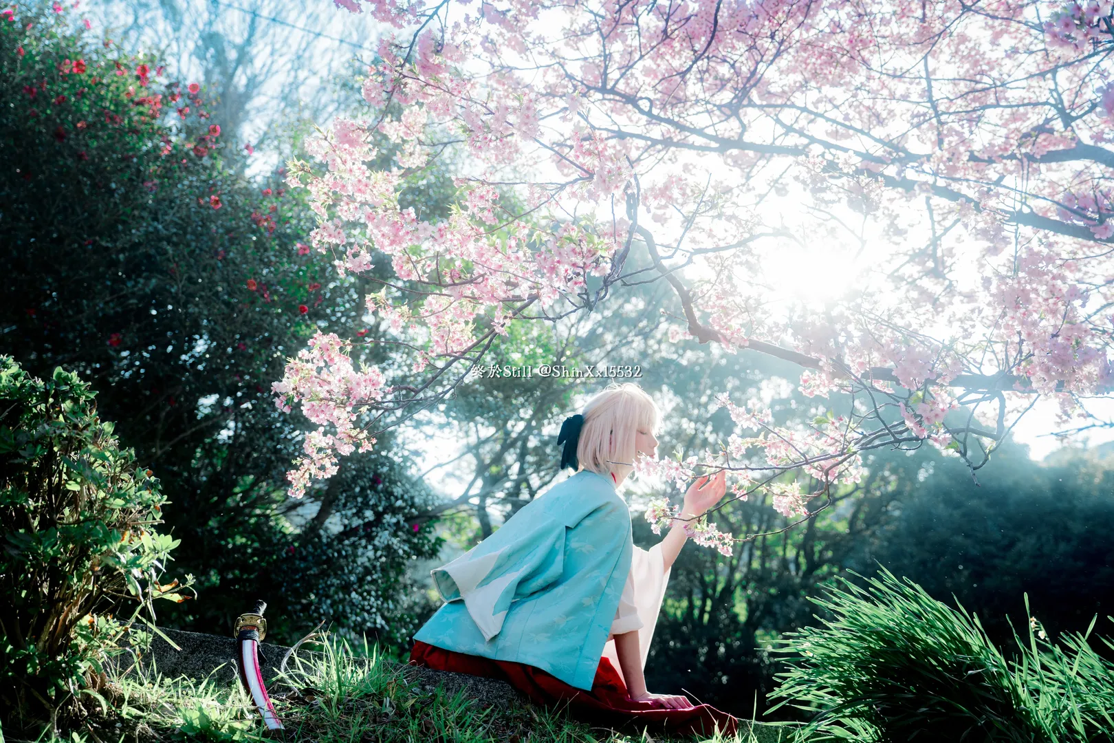 Fate/Grand Order, 二次元コスプレ, 沖田総司 コスプレ, 桜フォトグラフ, 和服撮影