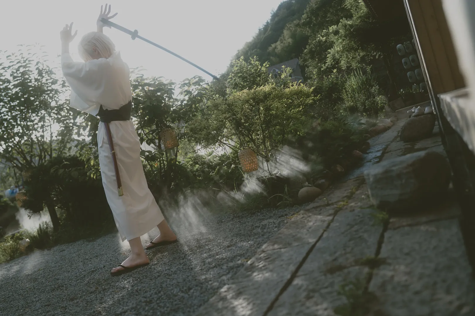 Fate/Grand Order, 和風撮影, 日本庭園, 沖田総司 コスプレ, 破魔剣 - 9枚目