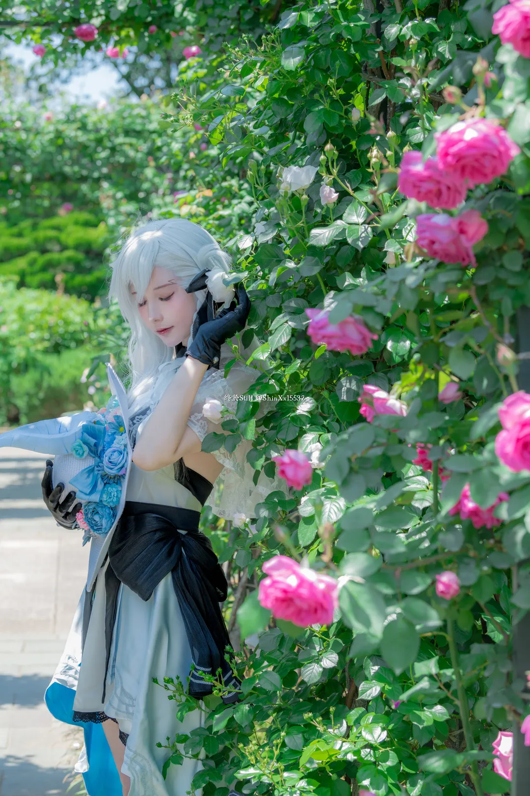 Fate/Grand Order, Cosplay摄影, 户外人像, 奥尔加玛丽cos, 玫瑰花园写真 - 第6张