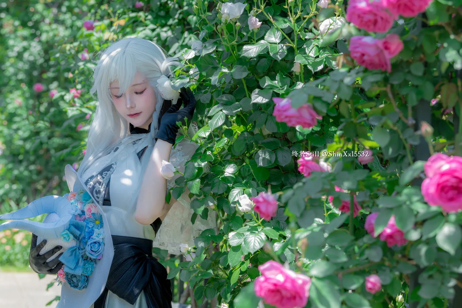 Fate/Grand Order, Cosplay摄影, 户外人像, 奥尔加玛丽cos, 玫瑰花园写真 - 第7张