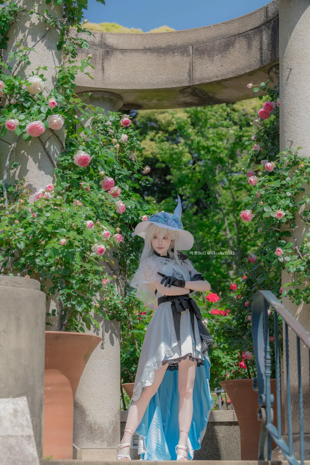 Fate/Grand Order, cosplay摄影, 夏日外景, 奥尔加玛丽cos, 蔷薇花园 - 第3张