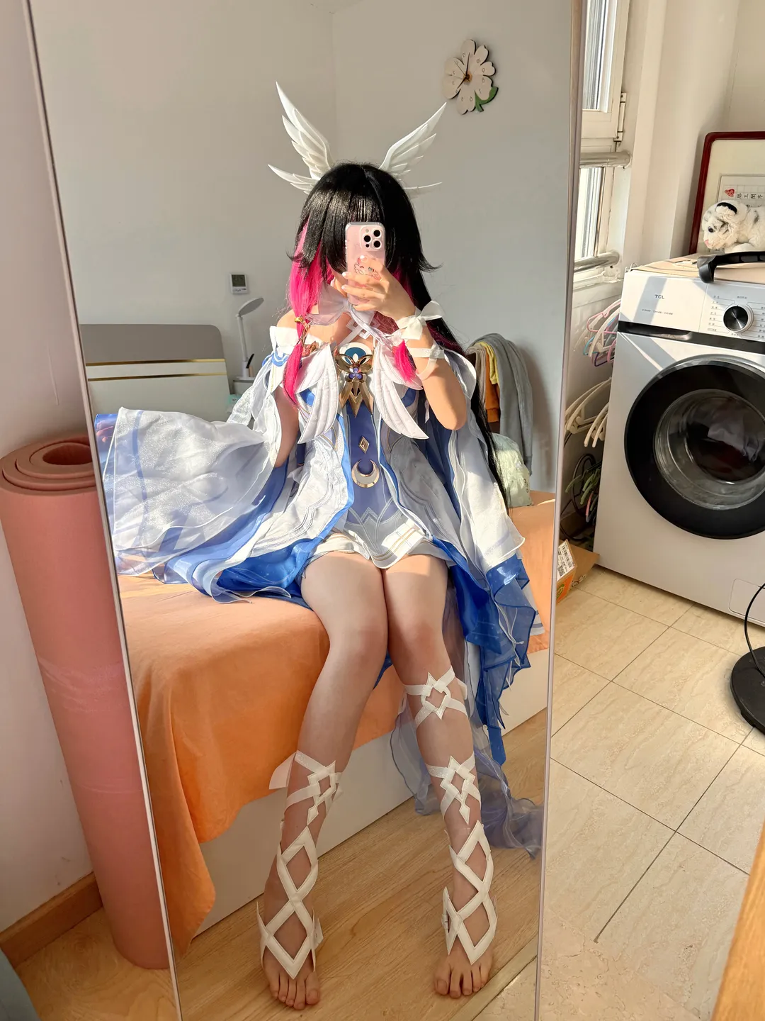 哥伦比娅cos, 三分妄想, cosplay试衣, 仙气穿搭, 阳光滤镜 - 第2张