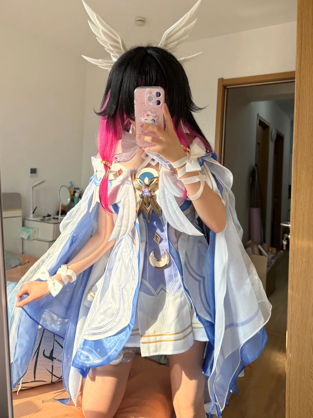 哥伦比娅cos, 三分妄想, cosplay试衣, 仙气穿搭, 阳光滤镜 - 第3张