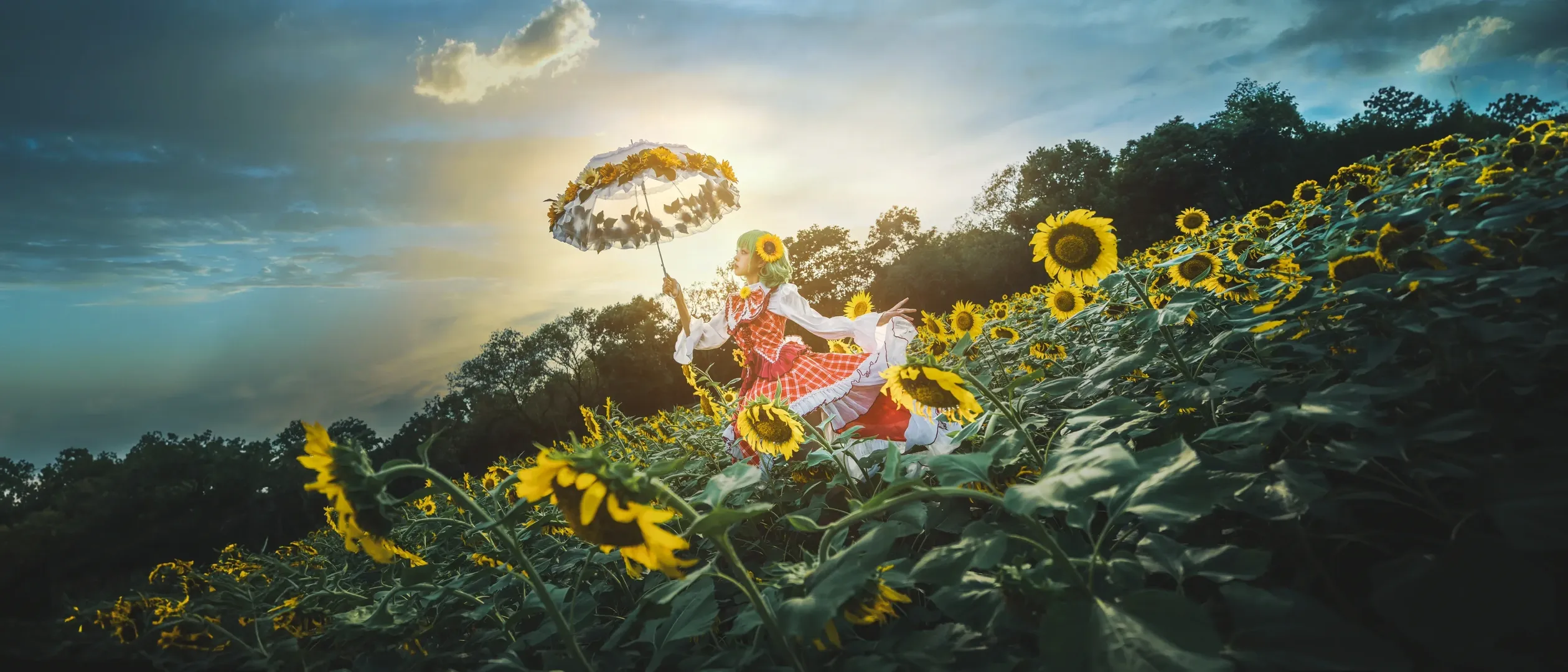东方project, cosplay摄影, 杭州约拍, 风见幽香cos, 向日葵写真 - 第2张