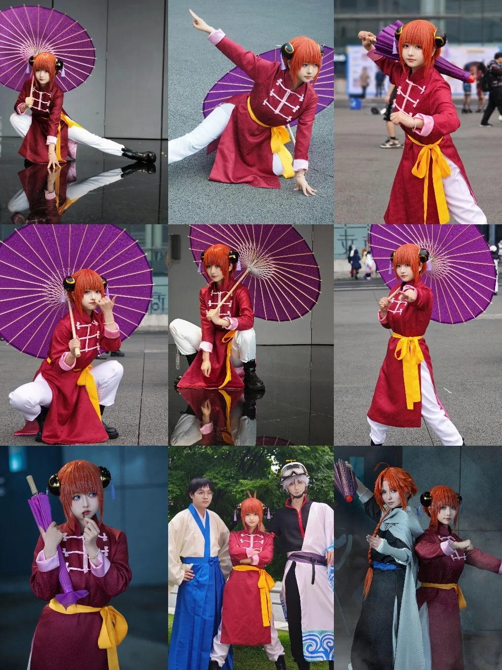 场照动作, 神乐cos, 银魂, 漫展拍照, cosplay姿势 - 第1张